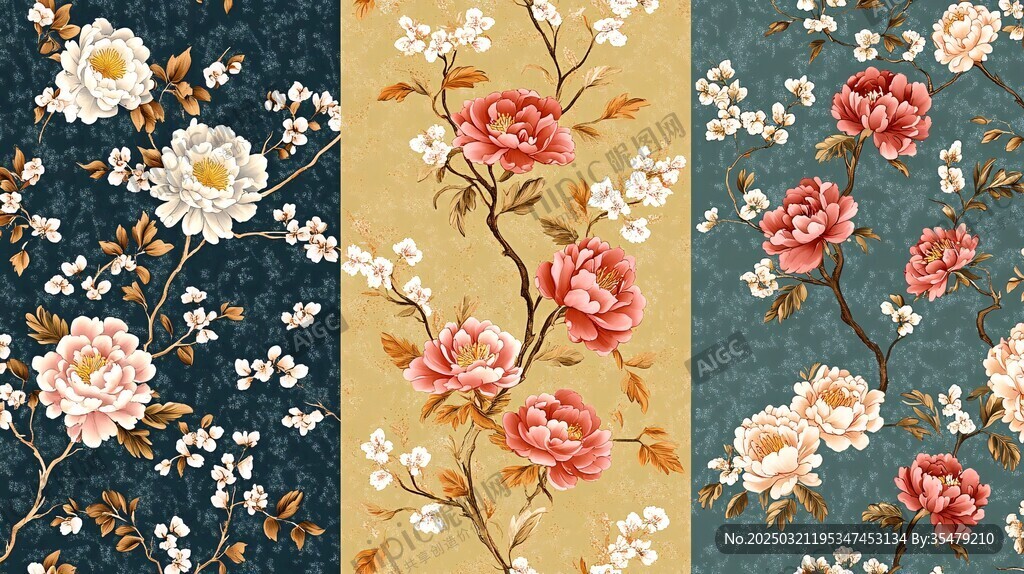 中國(guó)風(fēng)花卉圖案