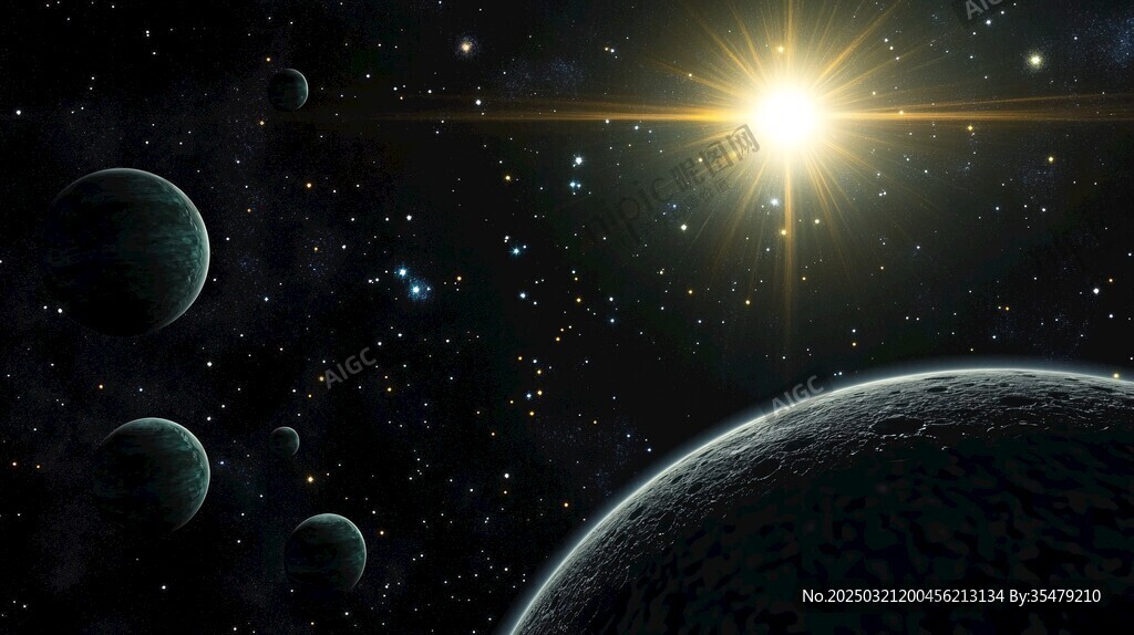 太陽系中的行星和恒星