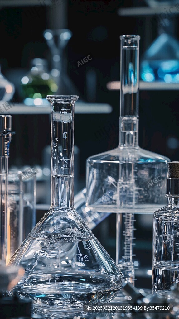 科學實驗室的玻璃器皿