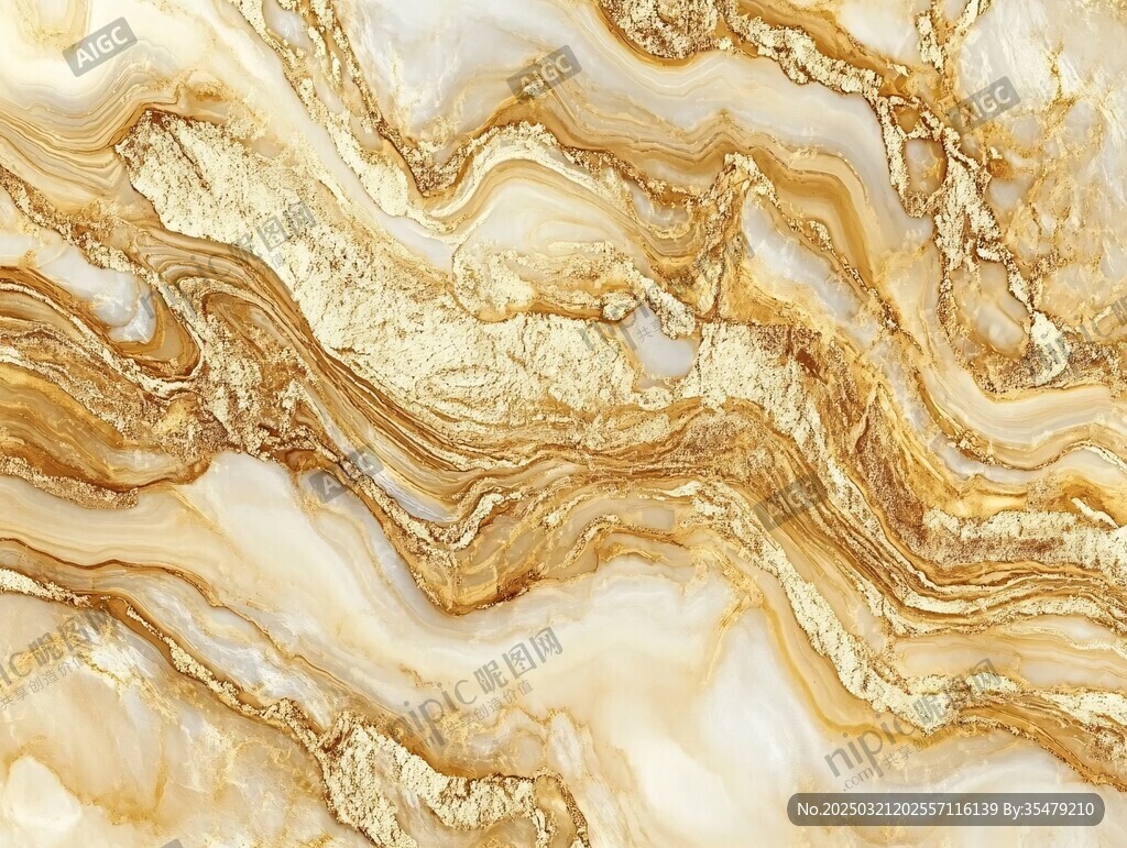 金色大理石紋理背景