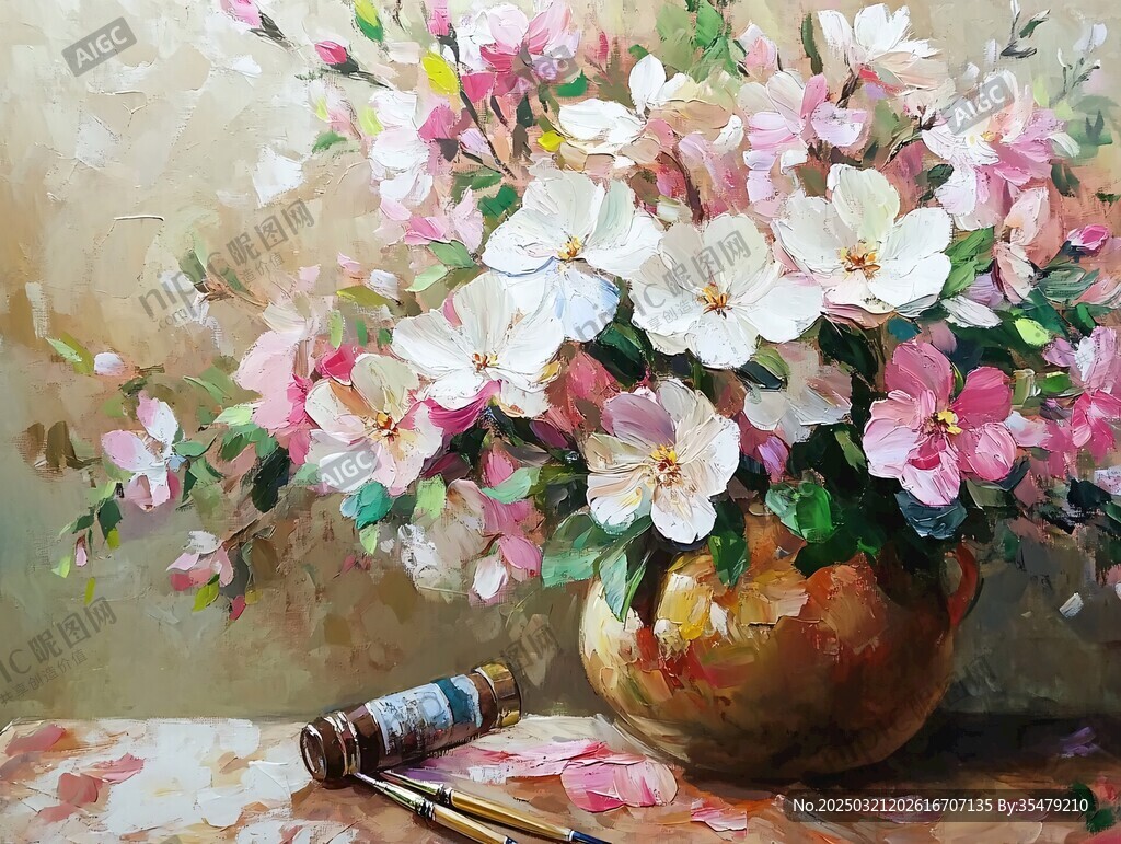 花瓶中的繁花