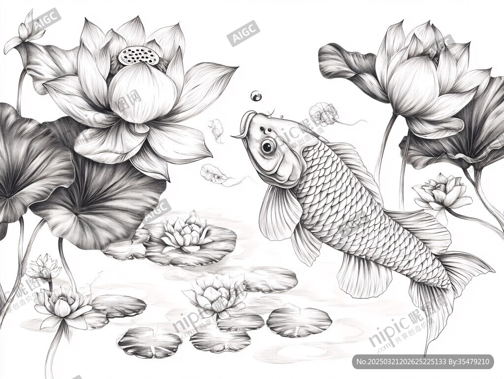 荷塘魚韻
