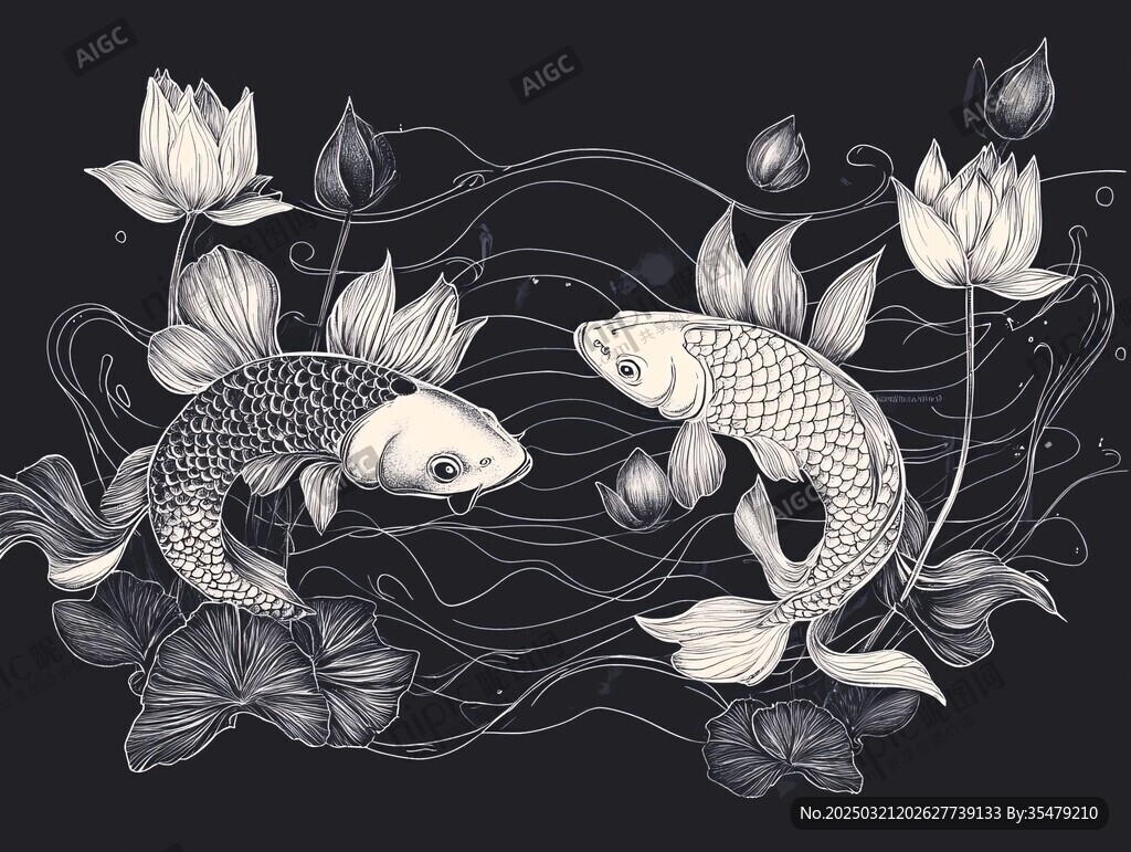 金魚與蓮花