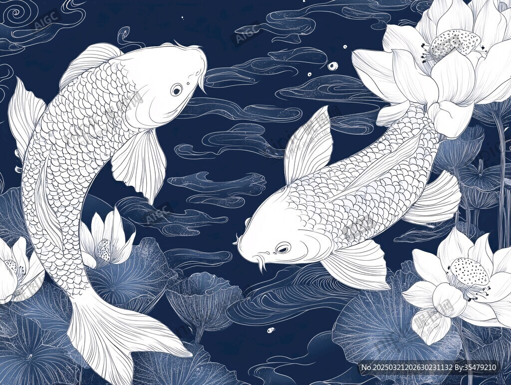金魚與蓮花