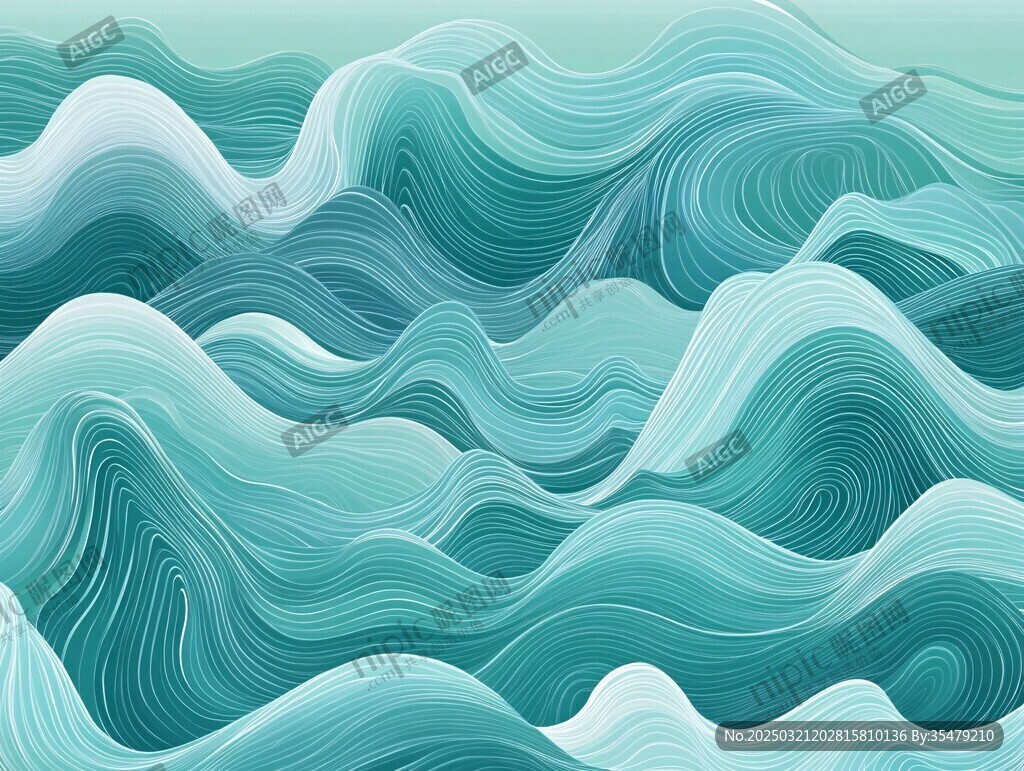 抽象波浪藝術(shù)