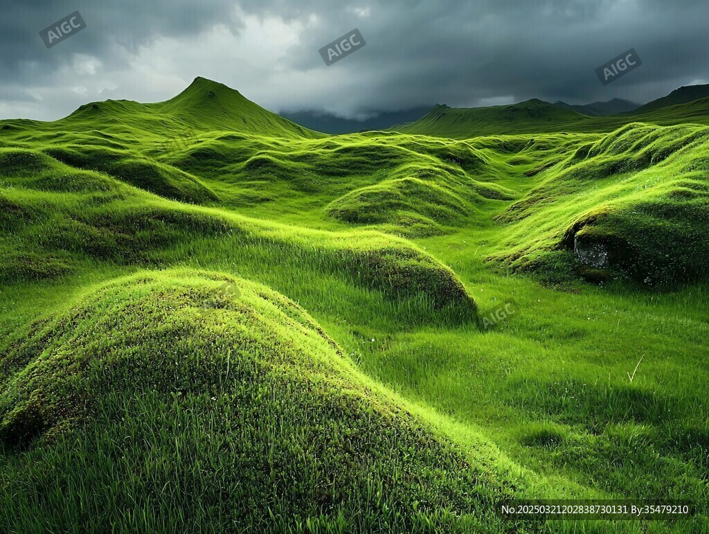 綠色丘陵風(fēng)景