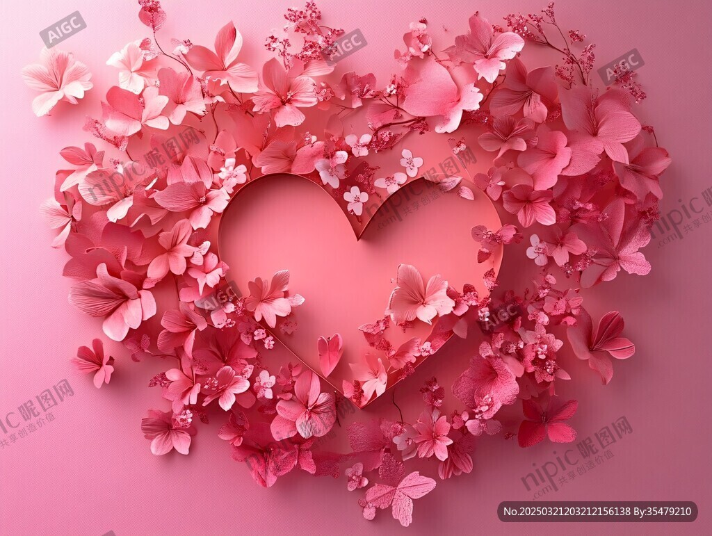 浪漫之心 花的象征