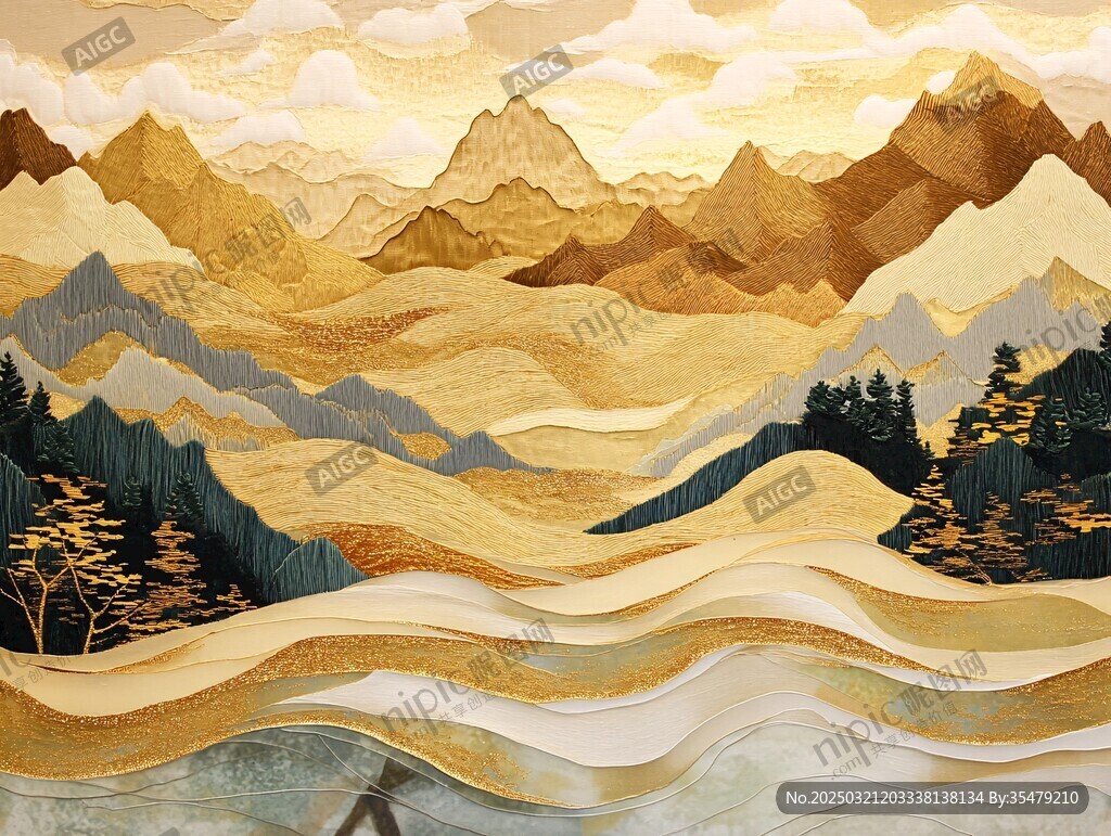 層次分明的山水畫