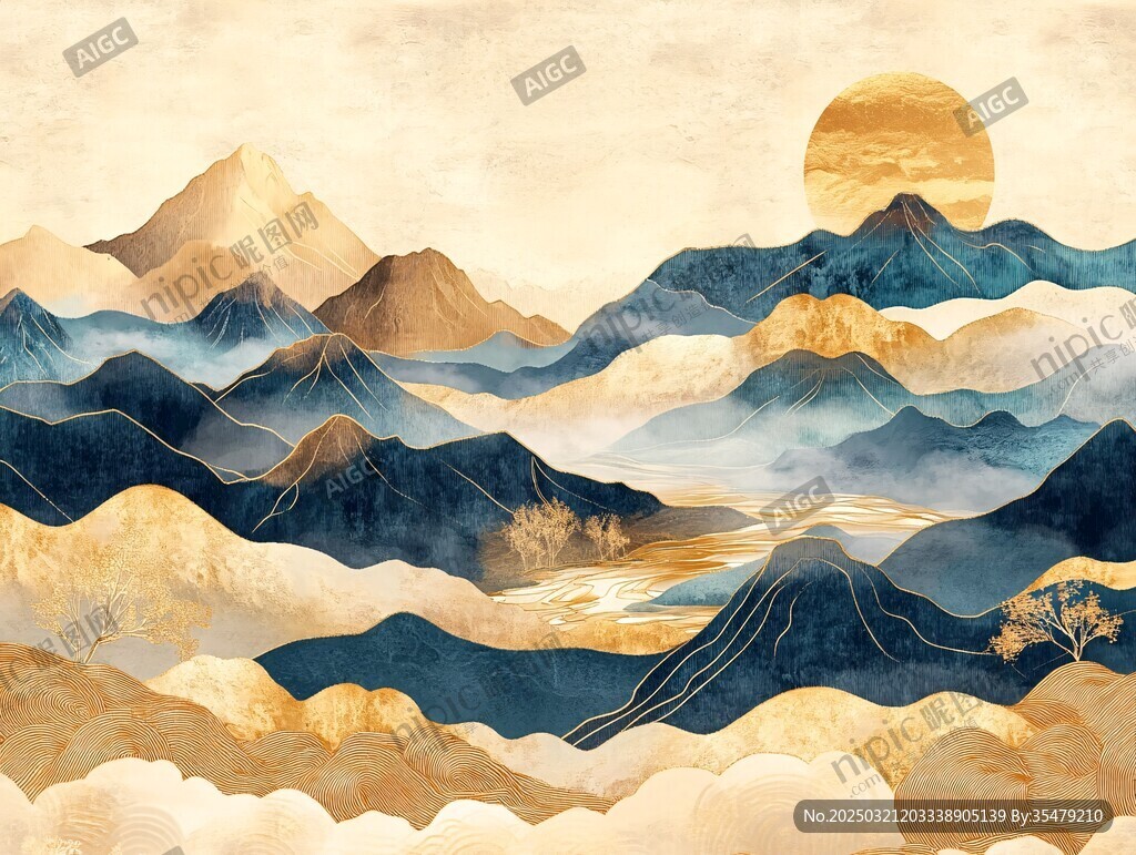 山水畫中的寧靜與和諧