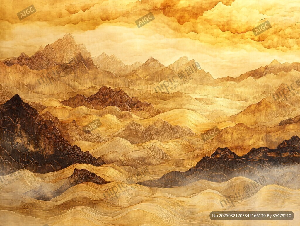 金色山脈的朦朧之美