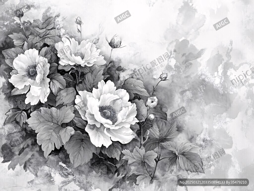 灰色調(diào)的花卉藝術(shù)