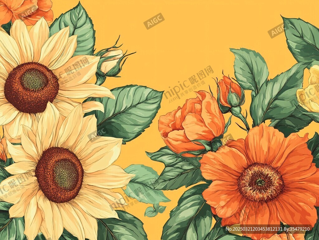鮮花與黃色