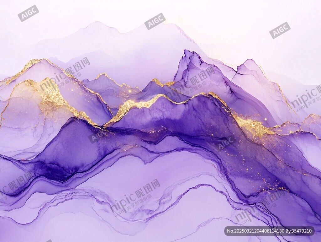 抽象紫色山脈