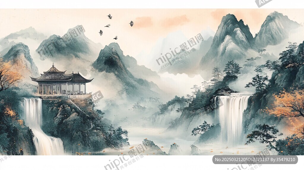 山水畫(huà)中的中國(guó)風(fēng)景