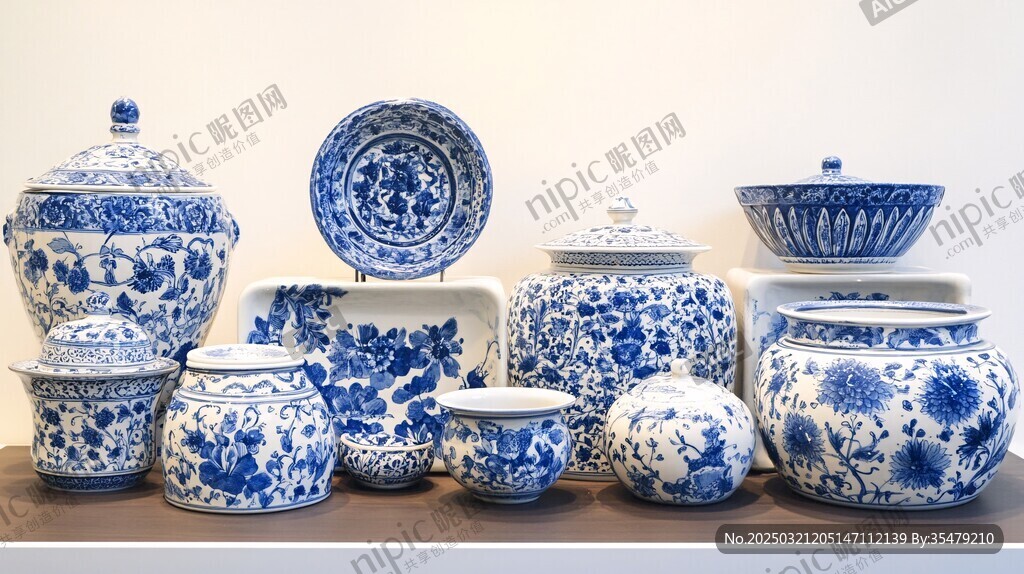 青花瓷藝術品展示