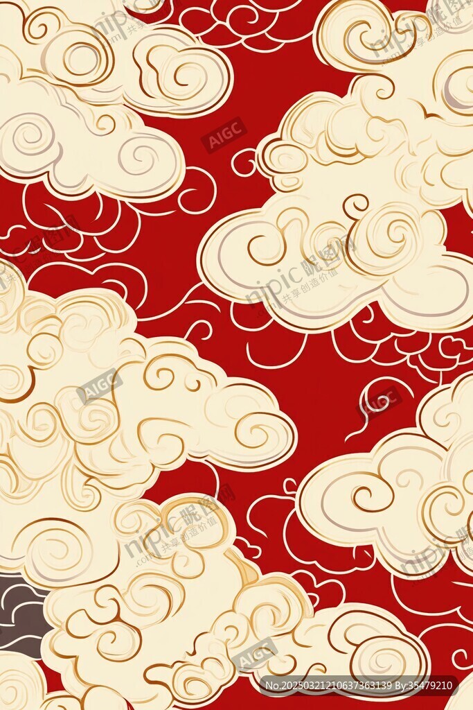 云彩紅背景圖案