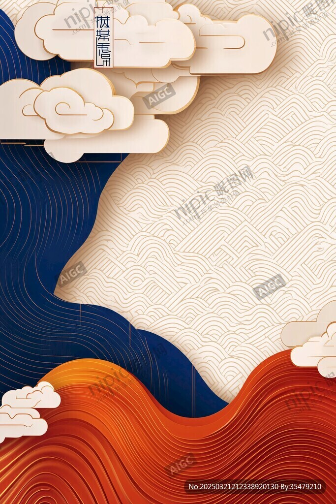云海之上 紅藍交融