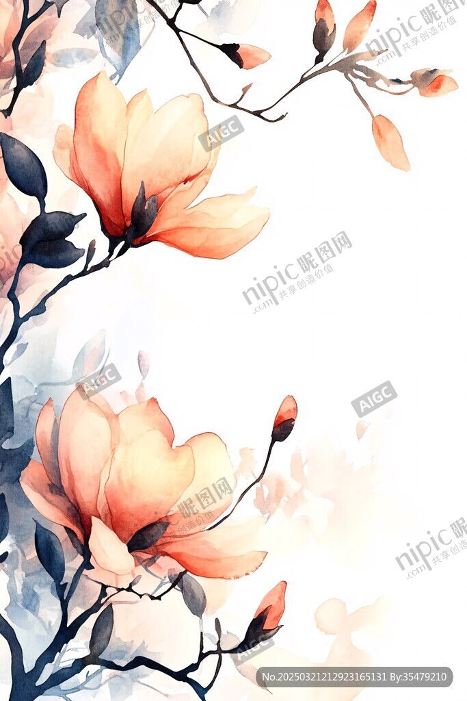 水彩畫中的花卉之美
