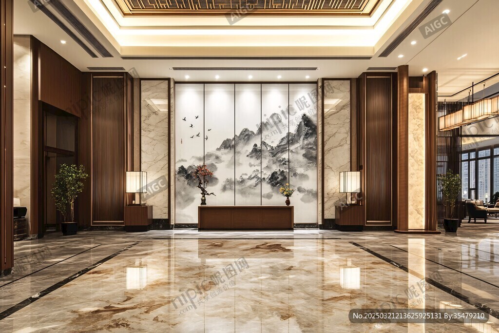 現(xiàn)代酒店大堂設(shè)計(jì)