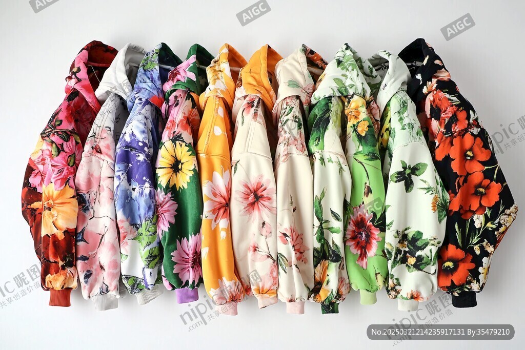 多彩花卉印花服裝