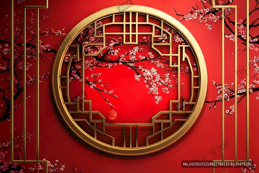紅墻金窗梅花開