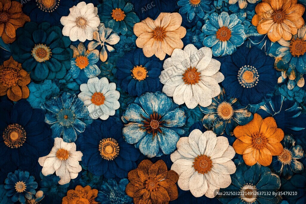 藍橙花海