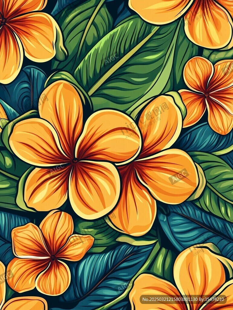 熱帶花卉圖案