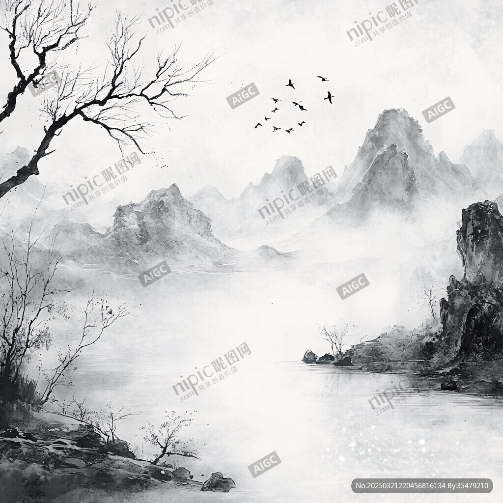 山水畫中的霧里看山