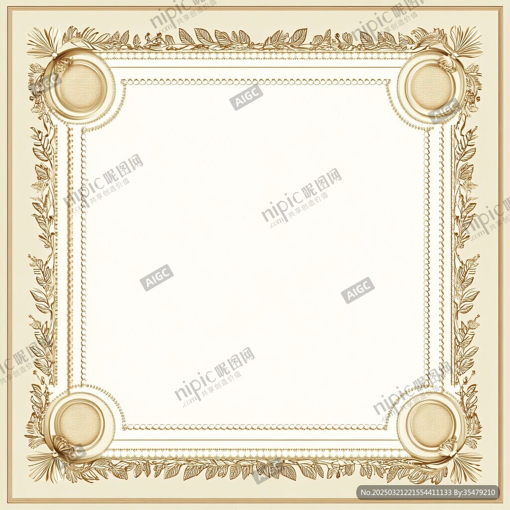 金色復古邊框設計
