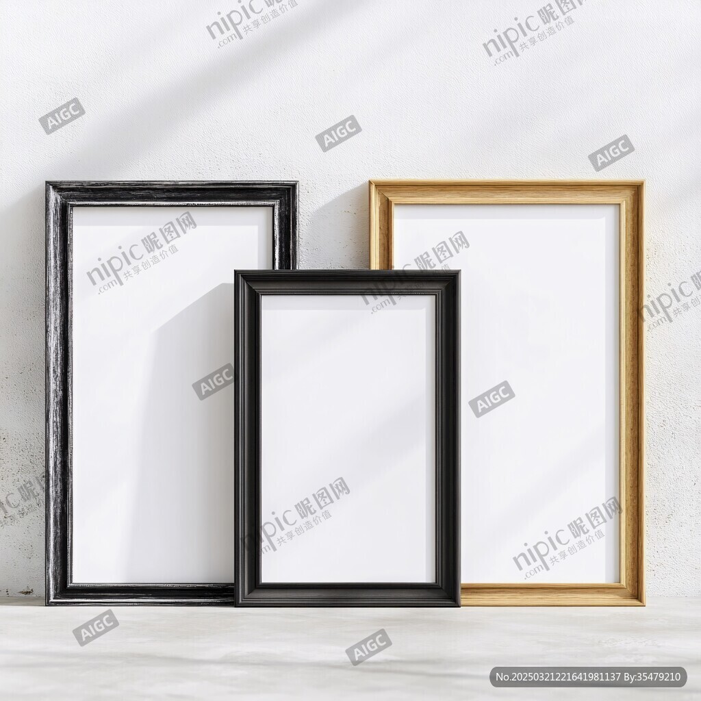 現(xiàn)代簡約風(fēng)格的畫框展示