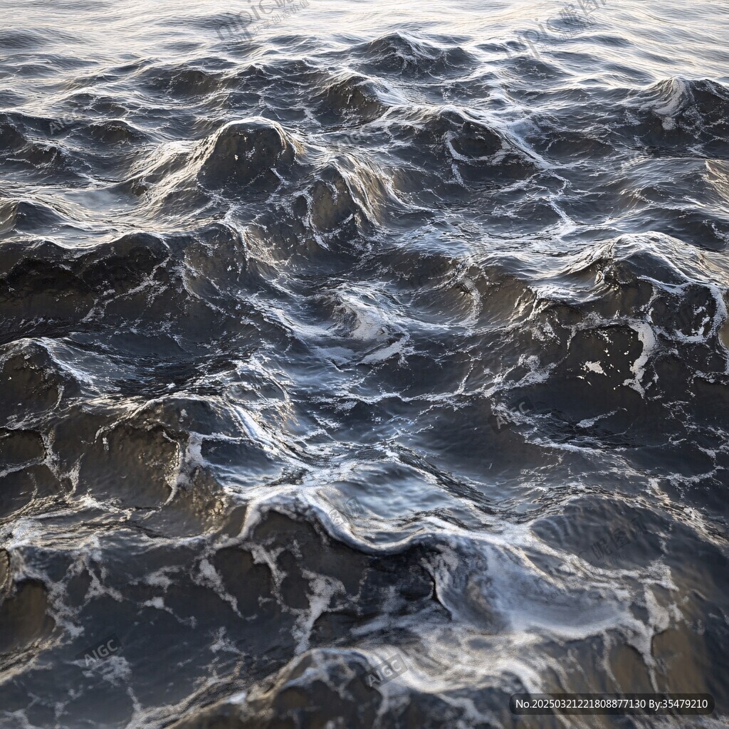 波濤洶涌的海面