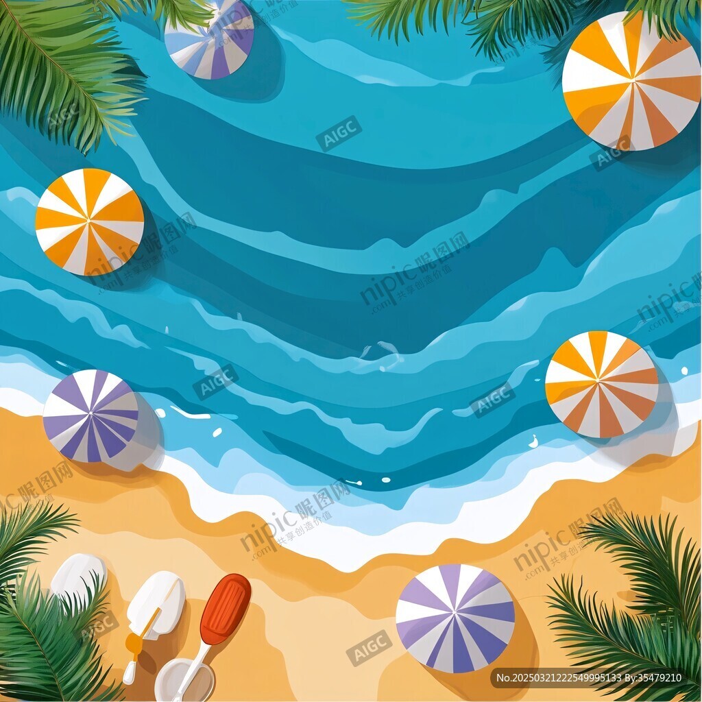 夏日海灘風(fēng)光