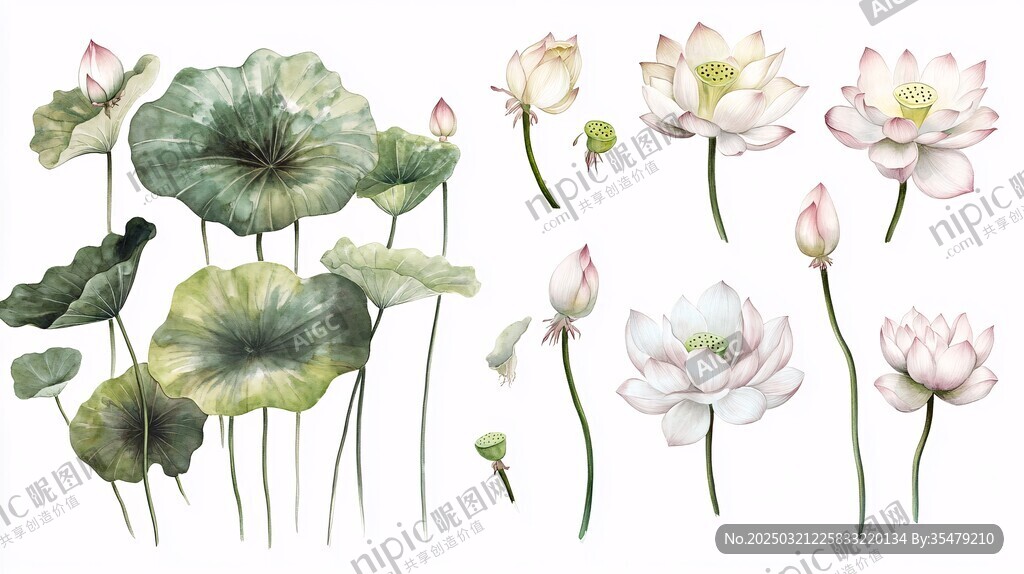 水彩蓮花作品