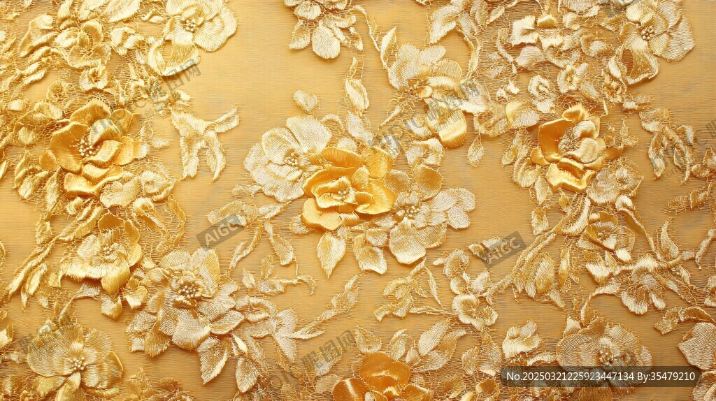 金色蕾絲紋理