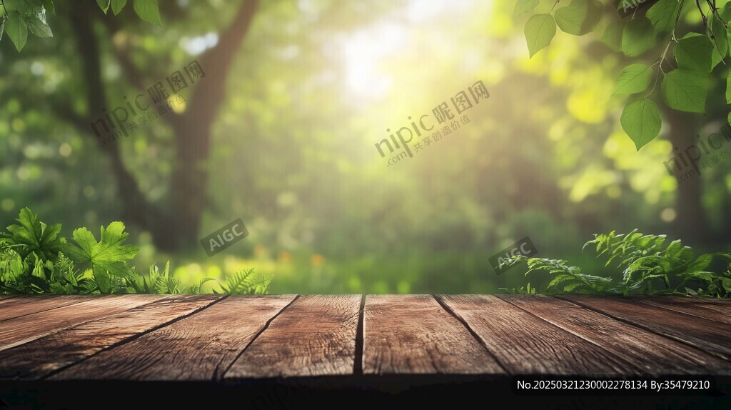 森林中的木制平臺(tái)