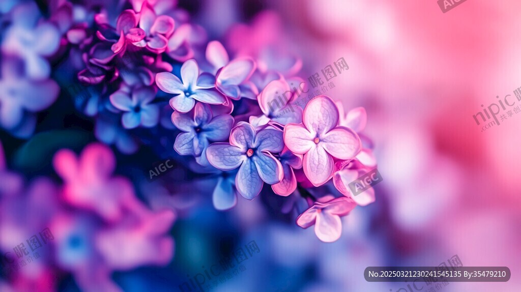 絢爛的丁香花