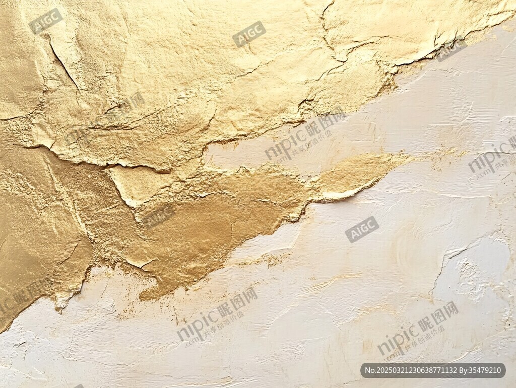 金色與白色的抽象互動(dòng)