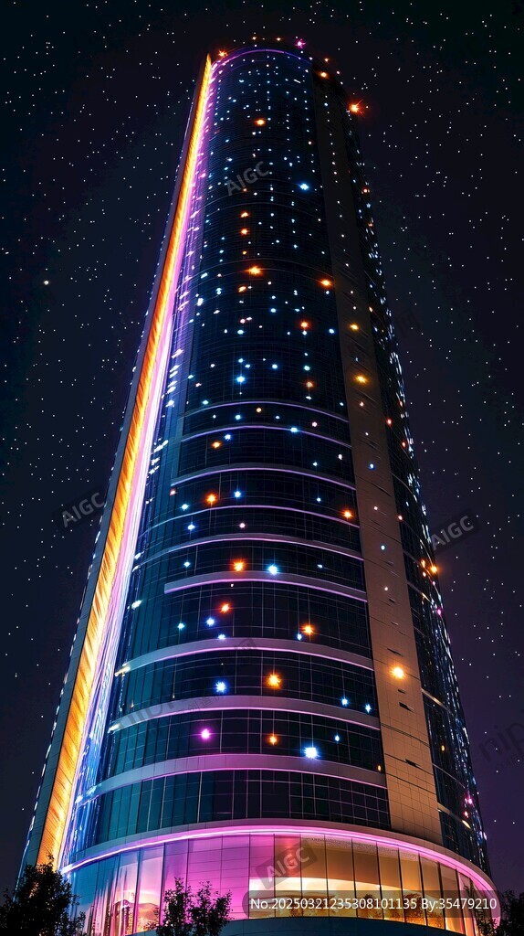 夜幕下的城市巨作