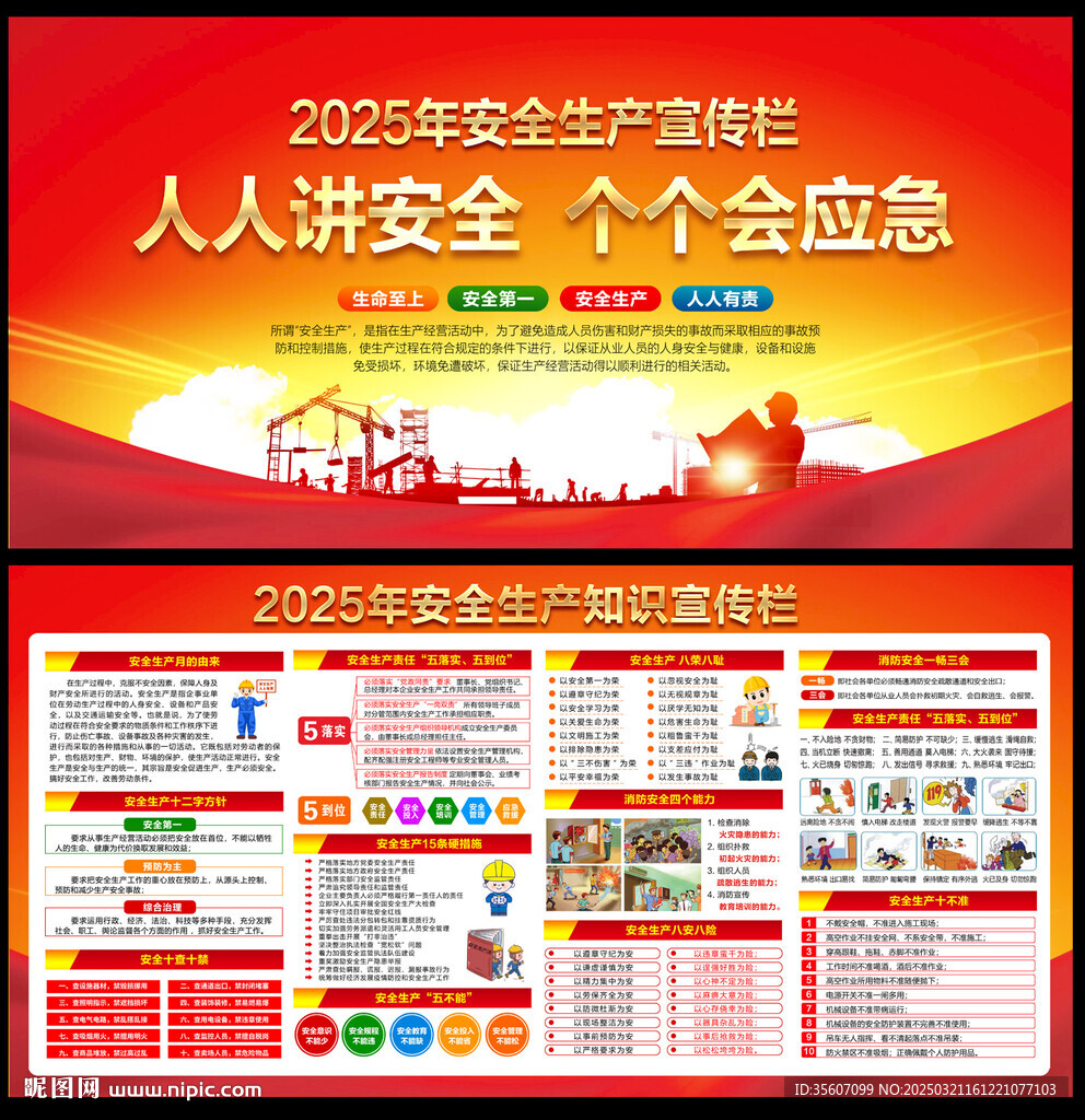 2025年安全生產(chǎn)月宣傳欄