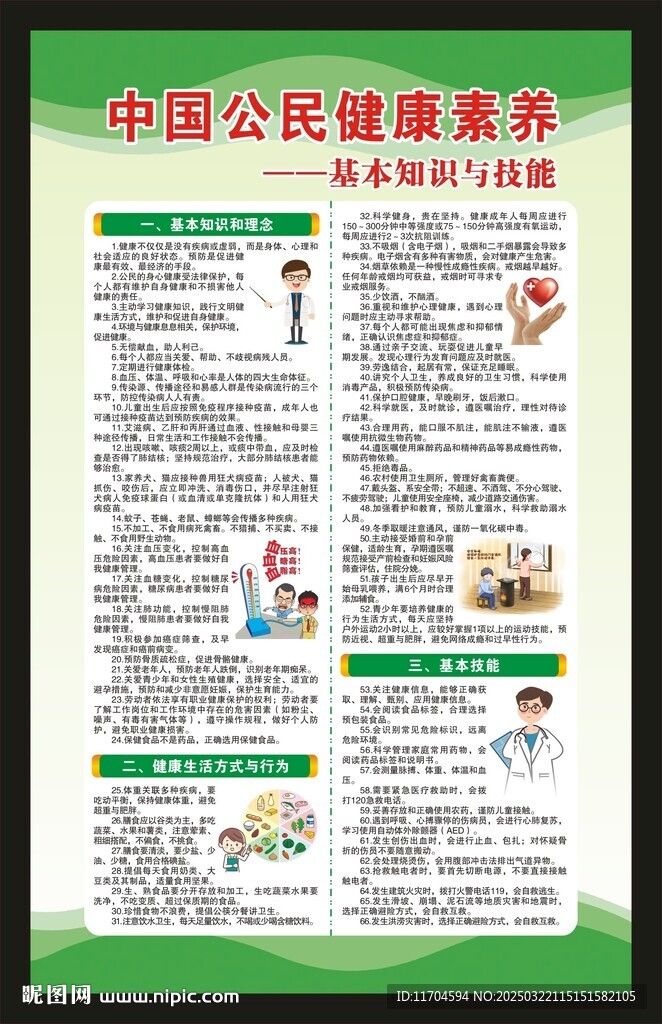 中國(guó)公民健康素養(yǎng)海報(bào)