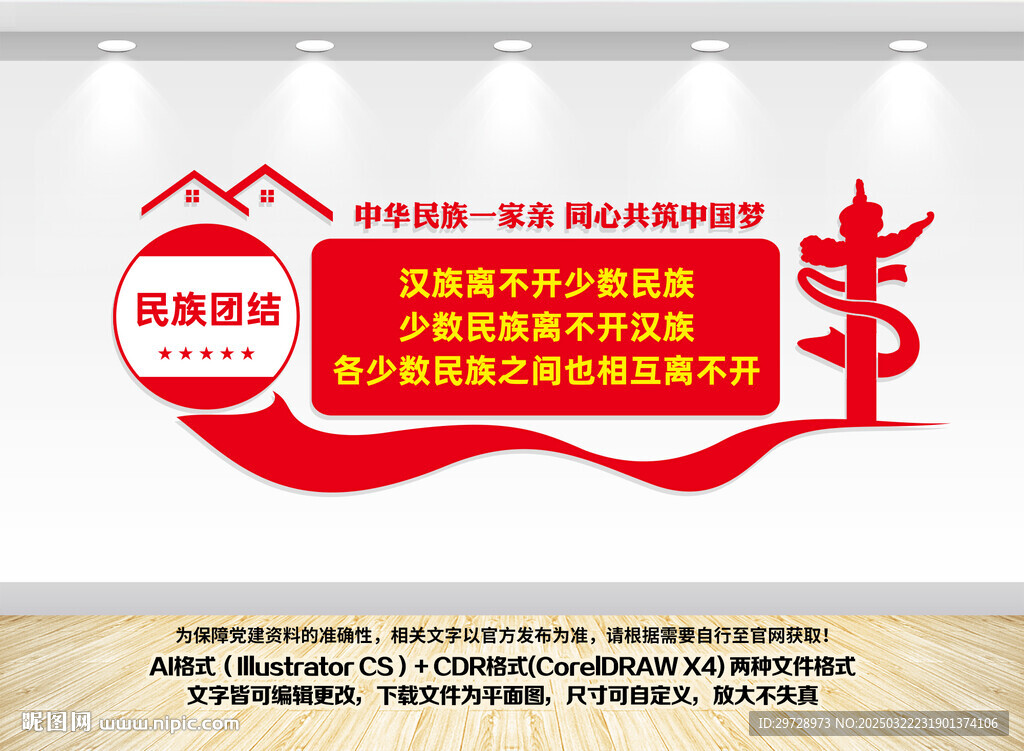 民族團結三個離不開文化墻