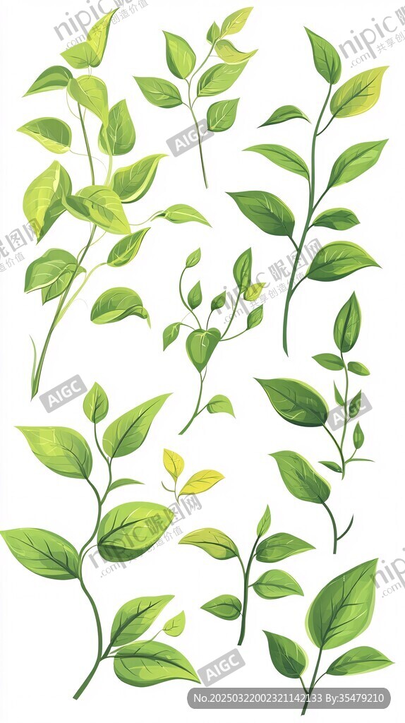 翠綠植物元素