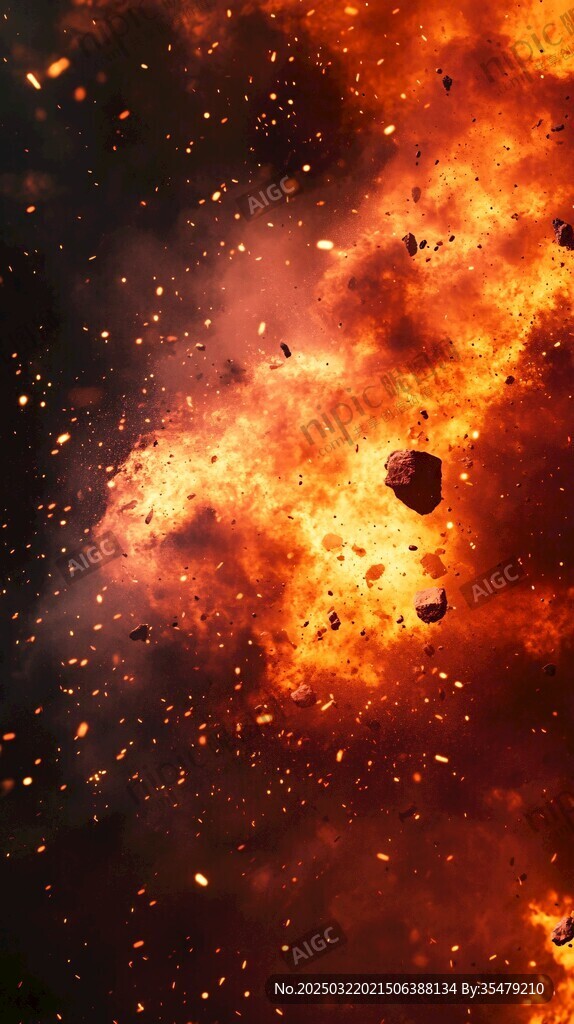 火熱的爆炸場景