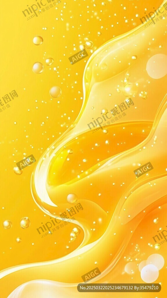 橙色液體抽象畫