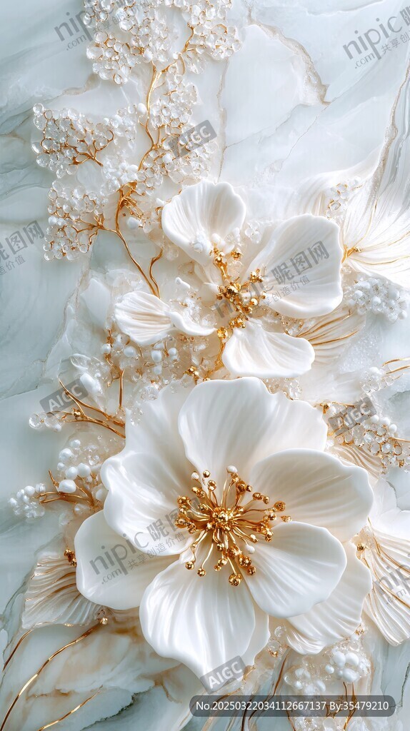 白金花卉藝術
