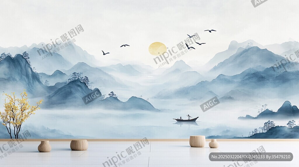 山水畫中的寧?kù)o與和諧