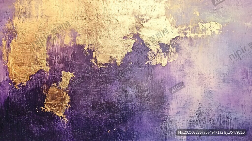 金色與紫色的抽象互動(dòng)