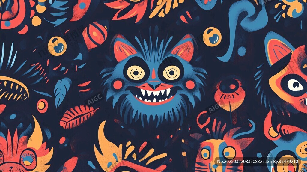 夜幕下的奇幻生物
