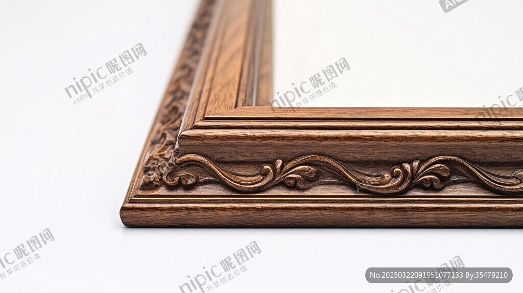 木質(zhì)相框雕刻細(xì)節(jié)