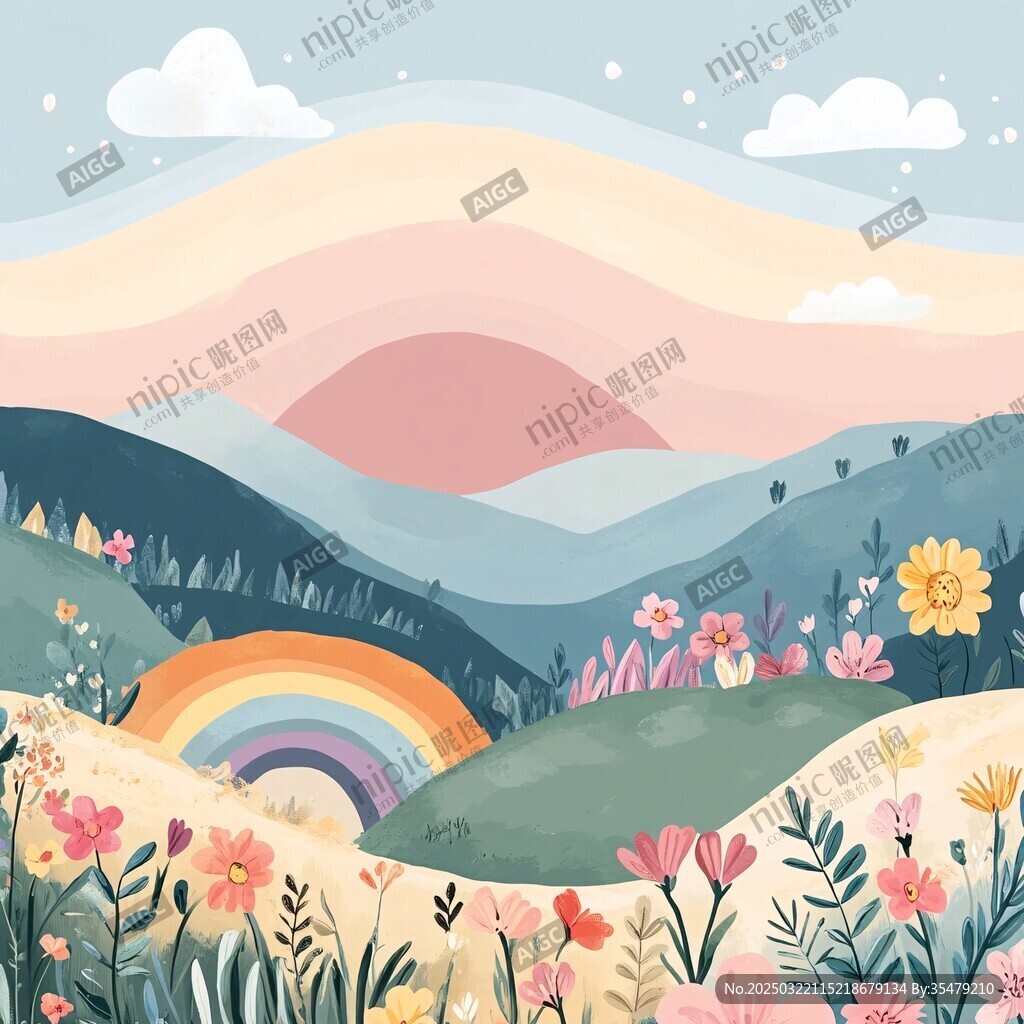 彩虹山谷的日落